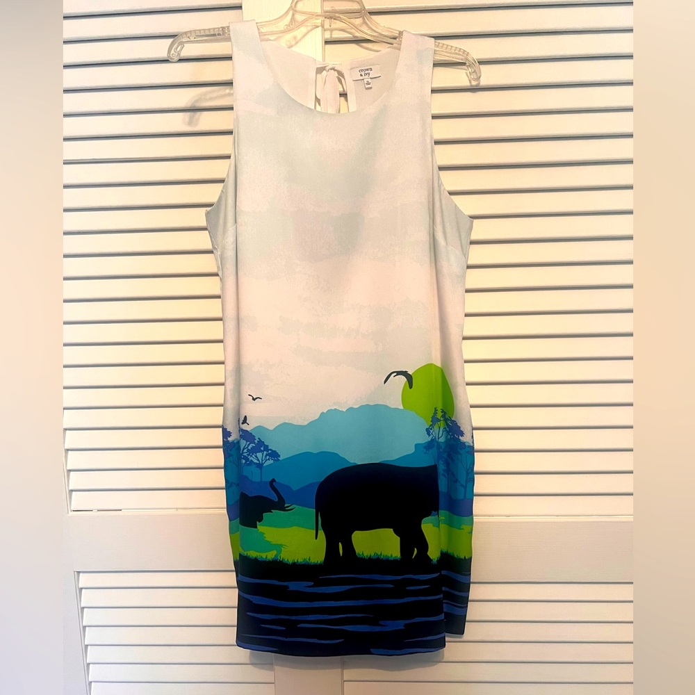 Interesting Elephant Print Dress